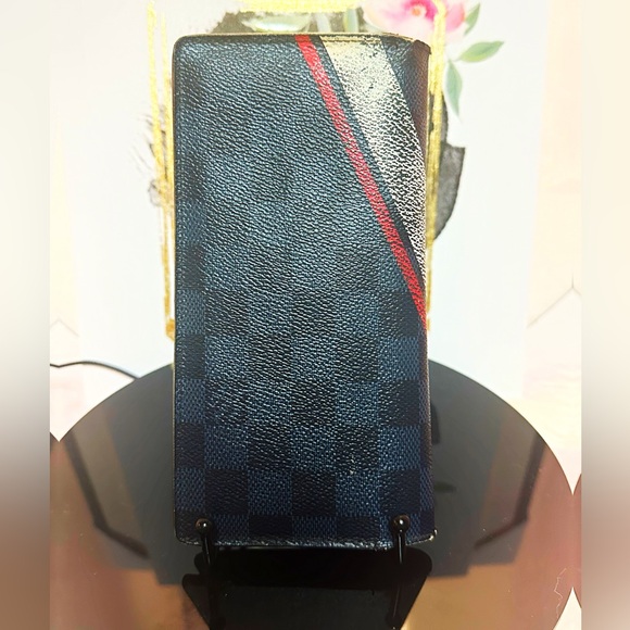 Louis Vuitton Damier Cobalt 2017 America's Cup Brazza Long Wallet - Picture 1 of 13